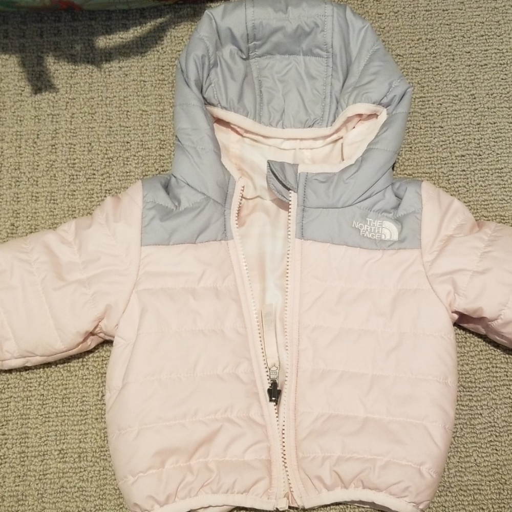 Baby girl north face reversible jacket